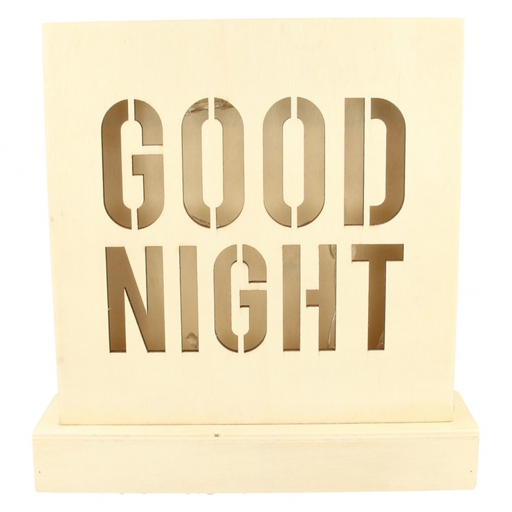 Lámpara madera good night