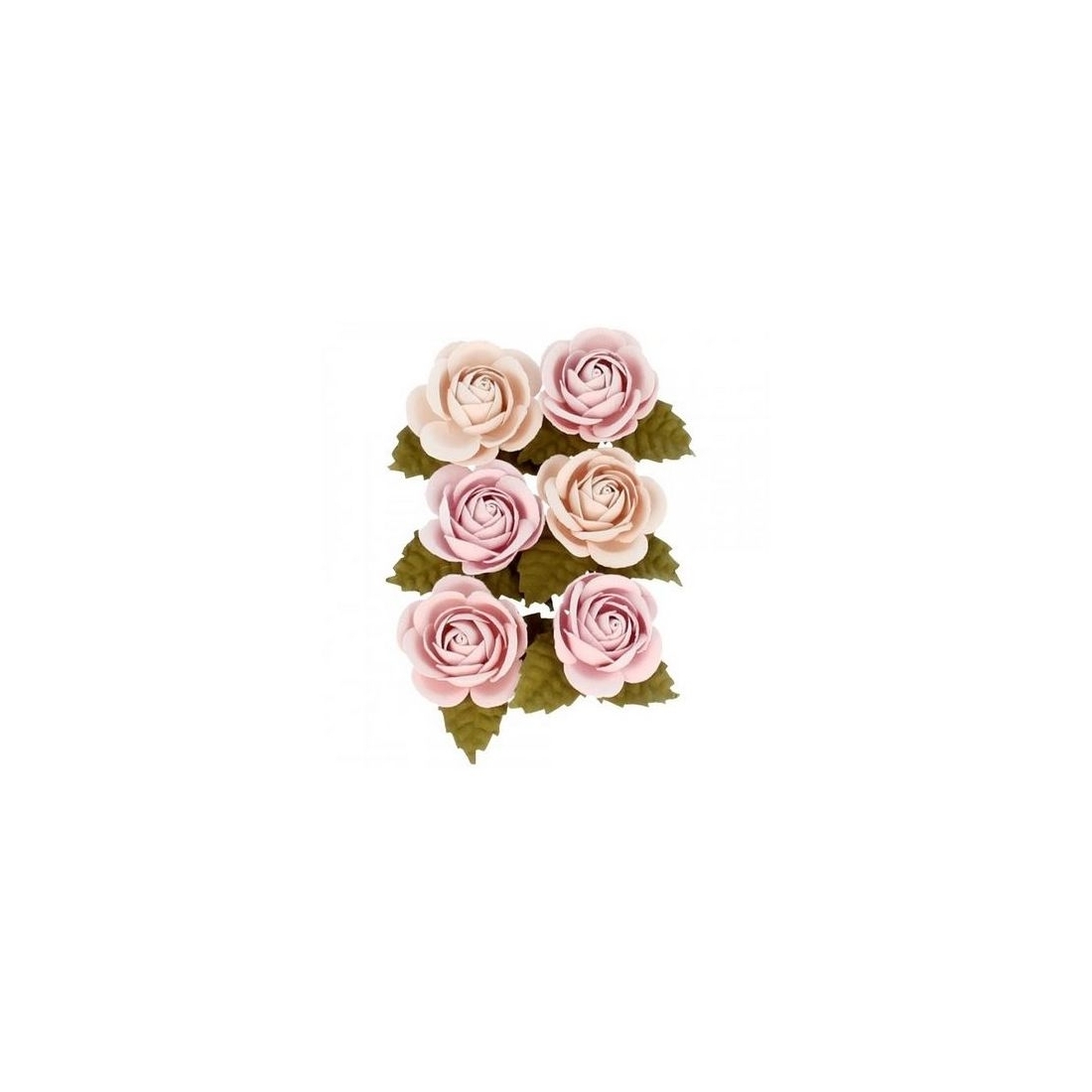 6 Mini flores papel  4.5 cm