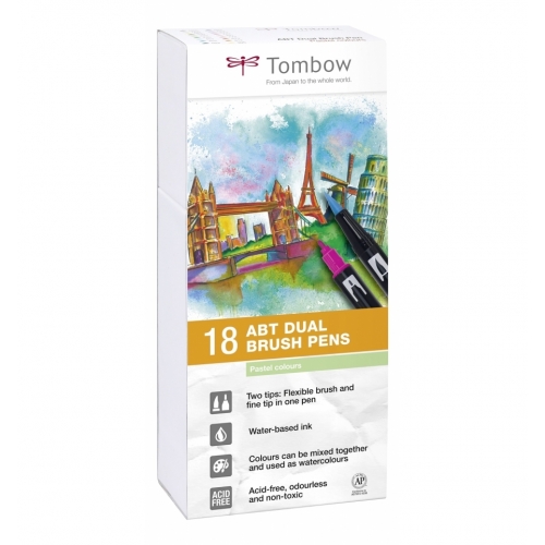 Set 18 rotuladores tombow Pastel