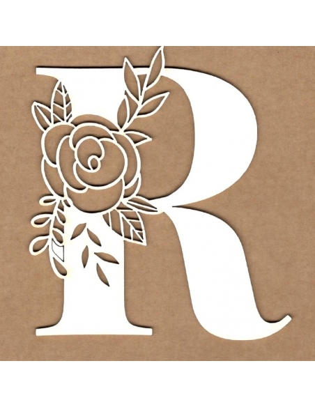 Letra inicial floral R