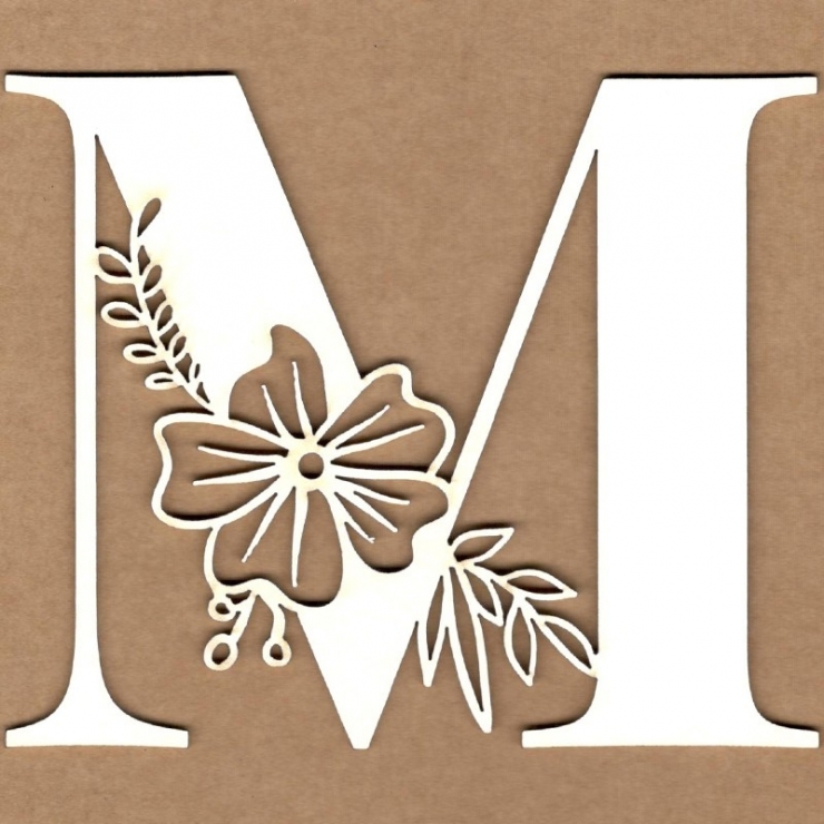 Letra inicial floral M