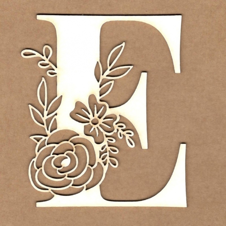 Letra inicial floral E