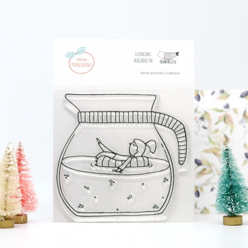 Sello clear Cafetera Mia mandarina