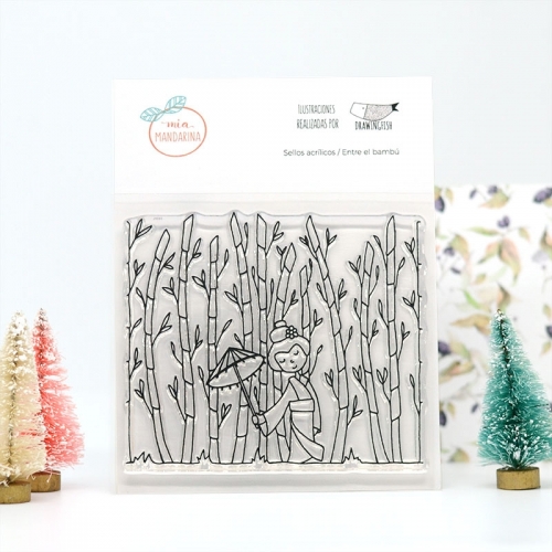 Sello clear Entre el bambú Mia mandarina