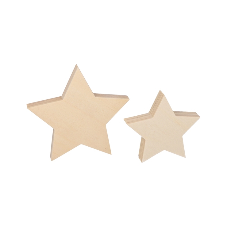 2 estrellas madera