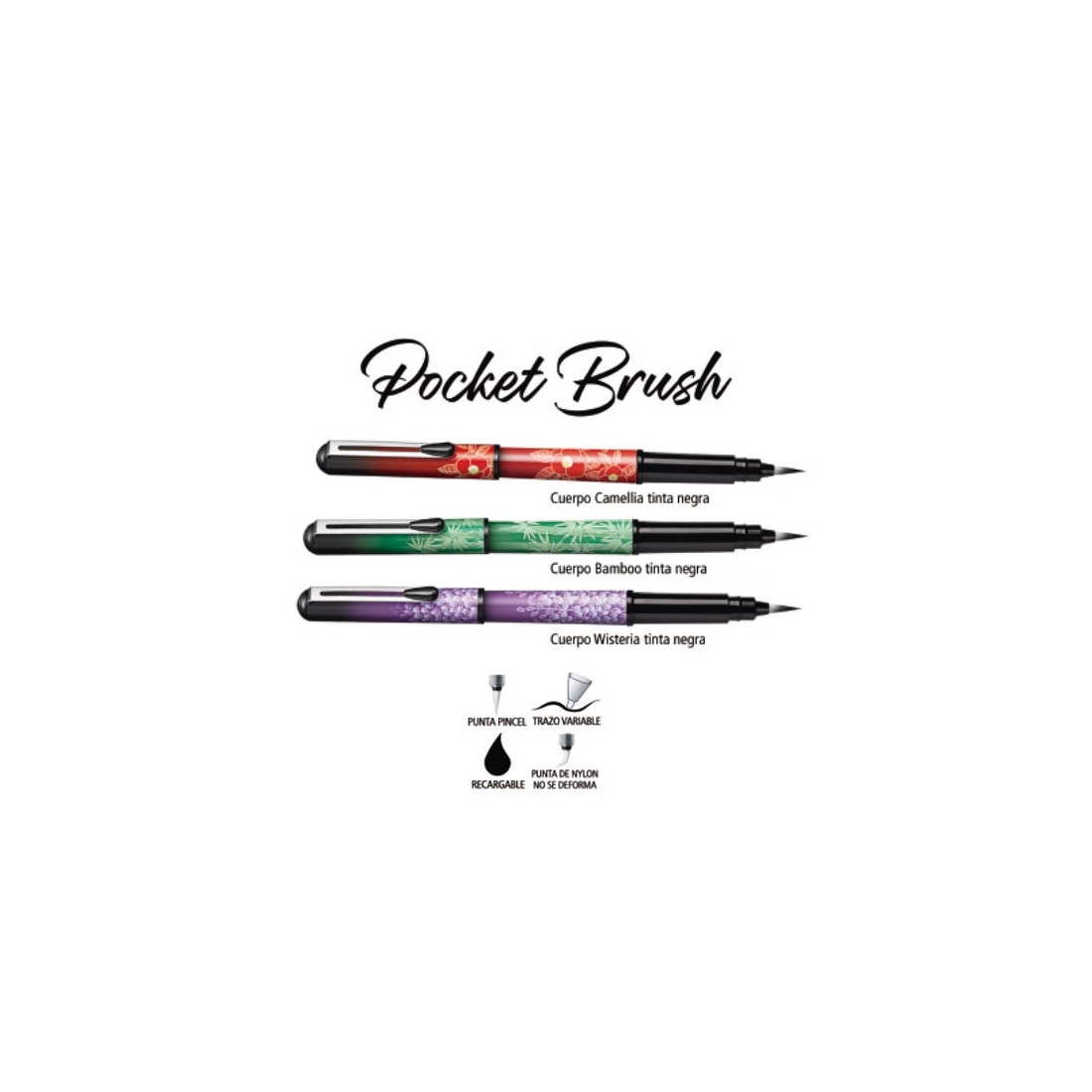 Pocket brush Pentel - Ed. limitada + 4 cartuchos