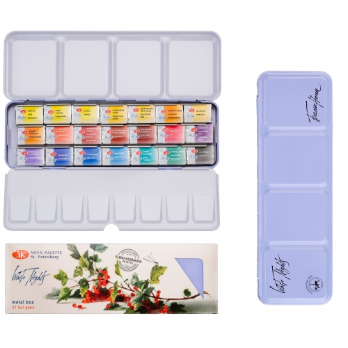 Caja 21 acuarelas White Nights - Edición Bazanova