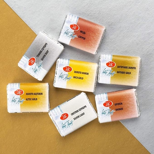 Acuarelas metalizadas white nights