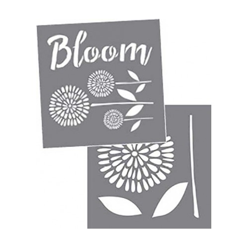 2 Plantillas estarcido Flores