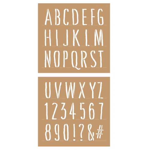 2 Plantillas estarcido cartón Abecedario