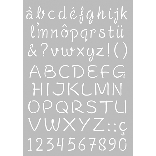 Plantilla estarcido Abecedario mod.1 A4