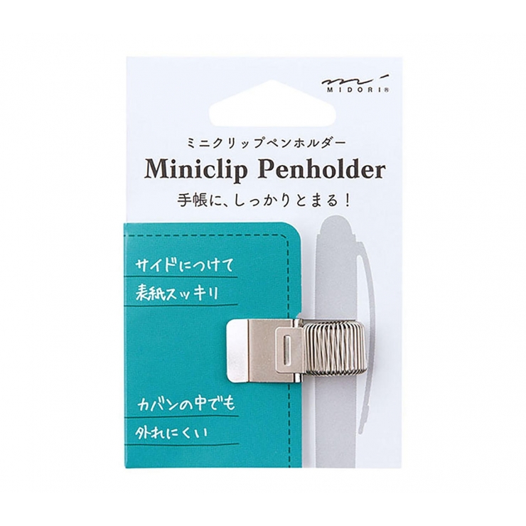 Mini Clip Pen Holder Plateado