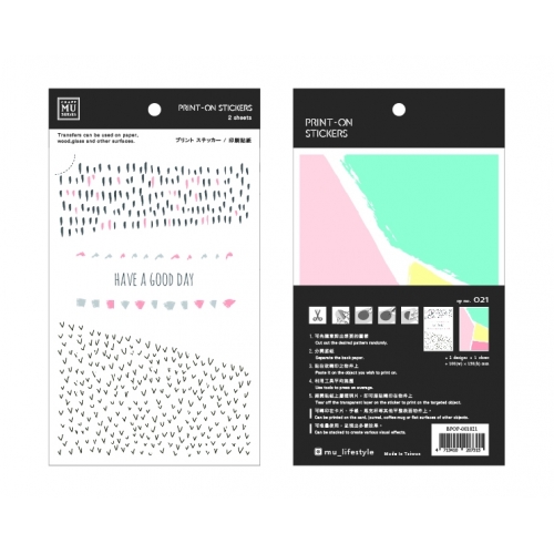 2 Pegatinas transferibles MU N021