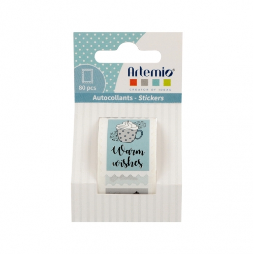 Rollo 80 pegatinas sello Cosy Christmas