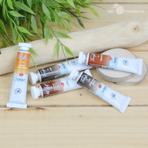 Acuarelas en tubo marrones White nights