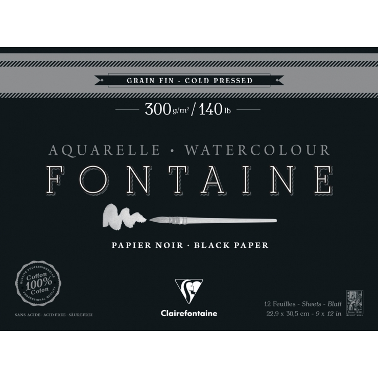 Fontaine Aquarelle Negro - Bloc encolado