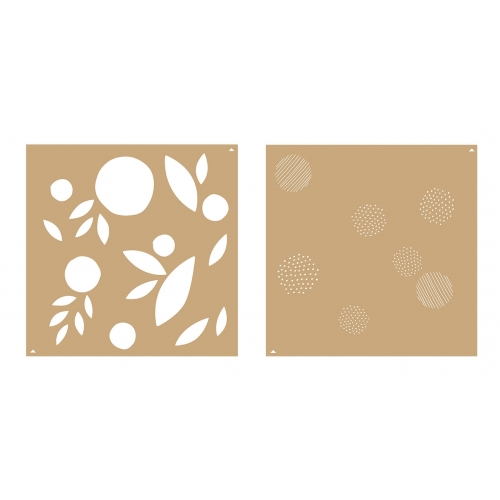 2 Plantillas estarcido cartón Mon Essentiel Fleurs
