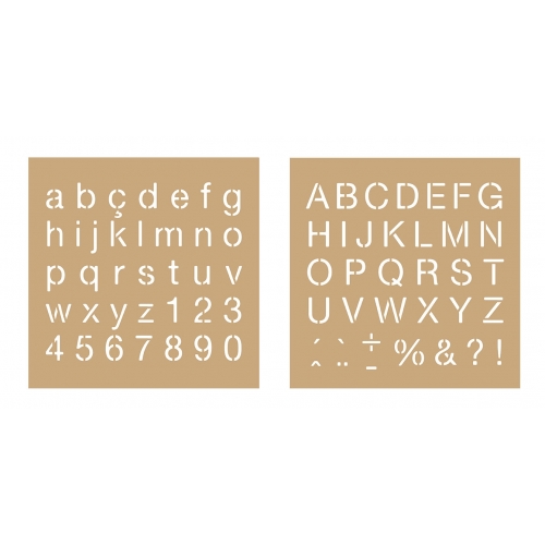2 Plantillas estarcido cartón Alphabet