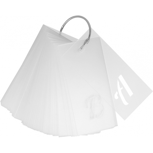 Set 70 Plantillas estarcido Alfabeto mod curvo