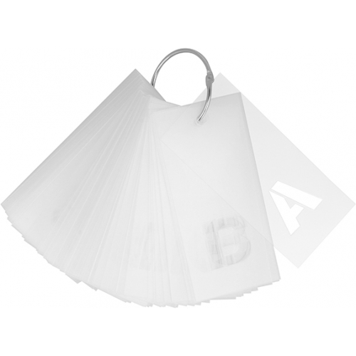 Set 70 Plantillas estarcido Alfabeto mod imprenta