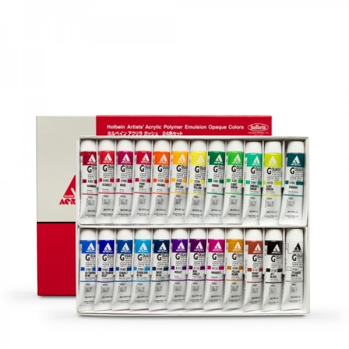 Caja 24 tubos Gouache Holbein Acryla - 20mL