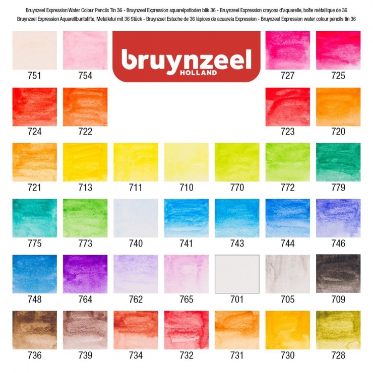 36 lápices acuarelables Bruynzeel 