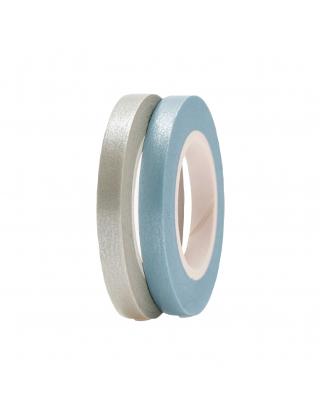 2 Washi tape slim azul-gris