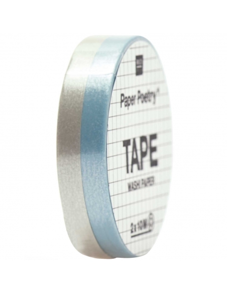 2 Washi tape slim azul-gris