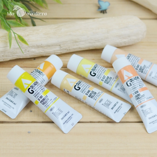 Gouache Acryla amarillas, naranjas