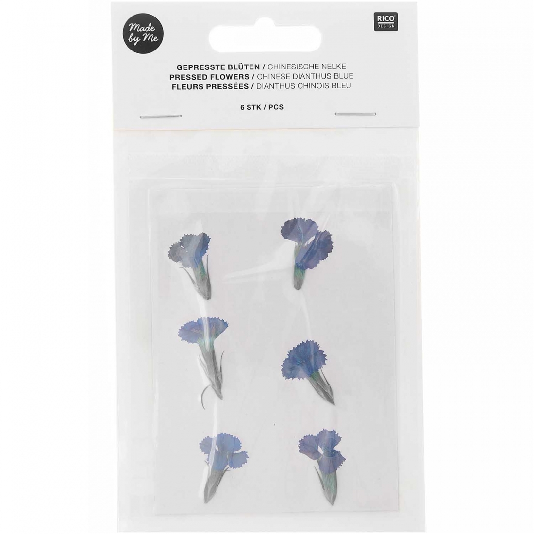 Chinese dianthus blue (6pcs) - (flores prensadas)