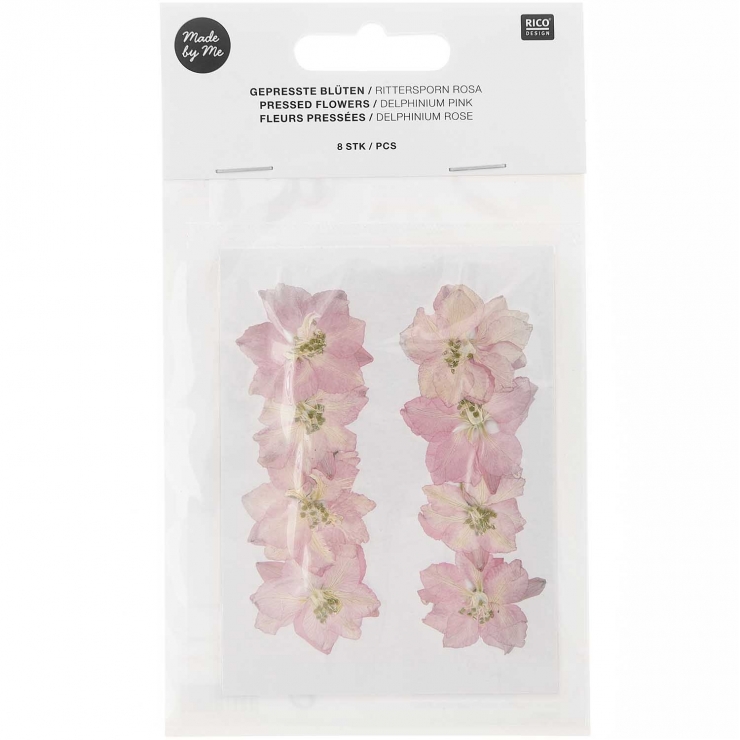 Delphinium pink (8pcs) - (flores prensadas)