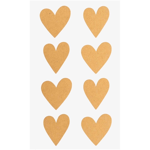 4 hojas pegatinas corazones craft