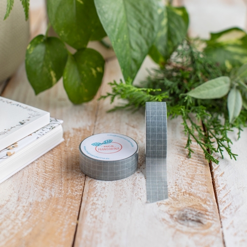 Washi tape Cuadros verde Mia mandarina