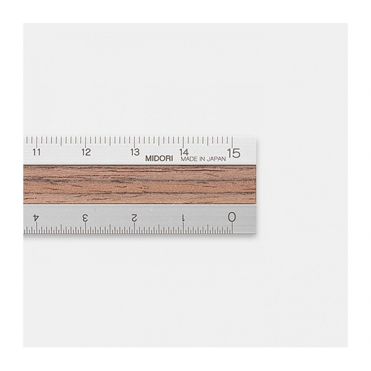 Regla 15 cm Aluminio-madera