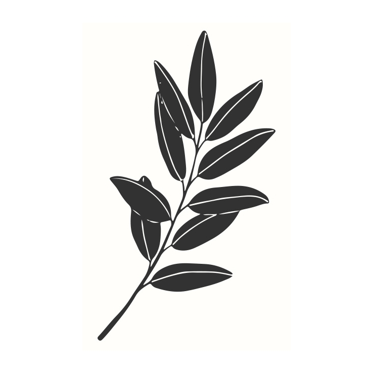 Sello Olive Branch White (3.5 x 5.5 cm)