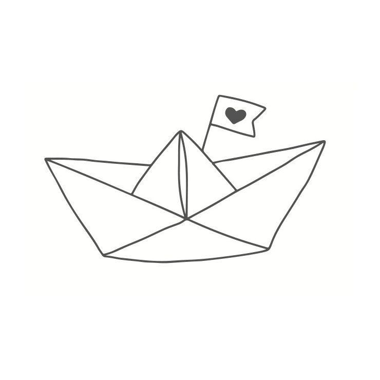 Sello Boat White (3.5 x 5.5 cm)