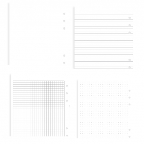 25-30 hojas Recambio A5 Organizadores y clipbooks Filofax