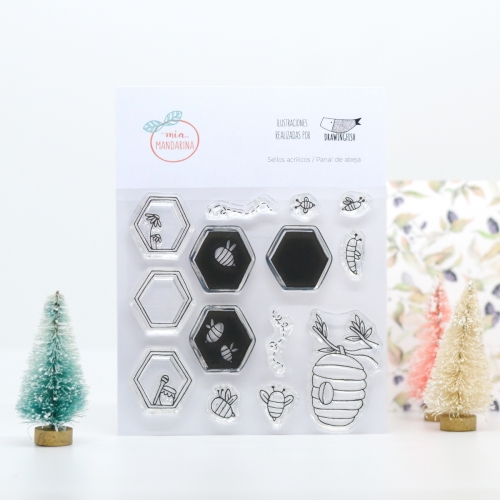 Sello clear Panal de abeja Mia mandarina