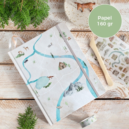 Cuaderno Mapa Beige 17x22...