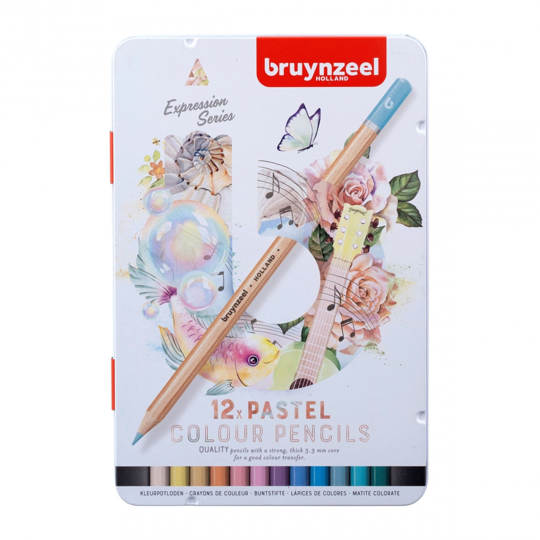 12 lápices colores pastel Bruynzeel
