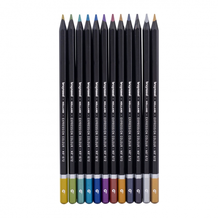 12 lápices colores metalizados Bruynzeel