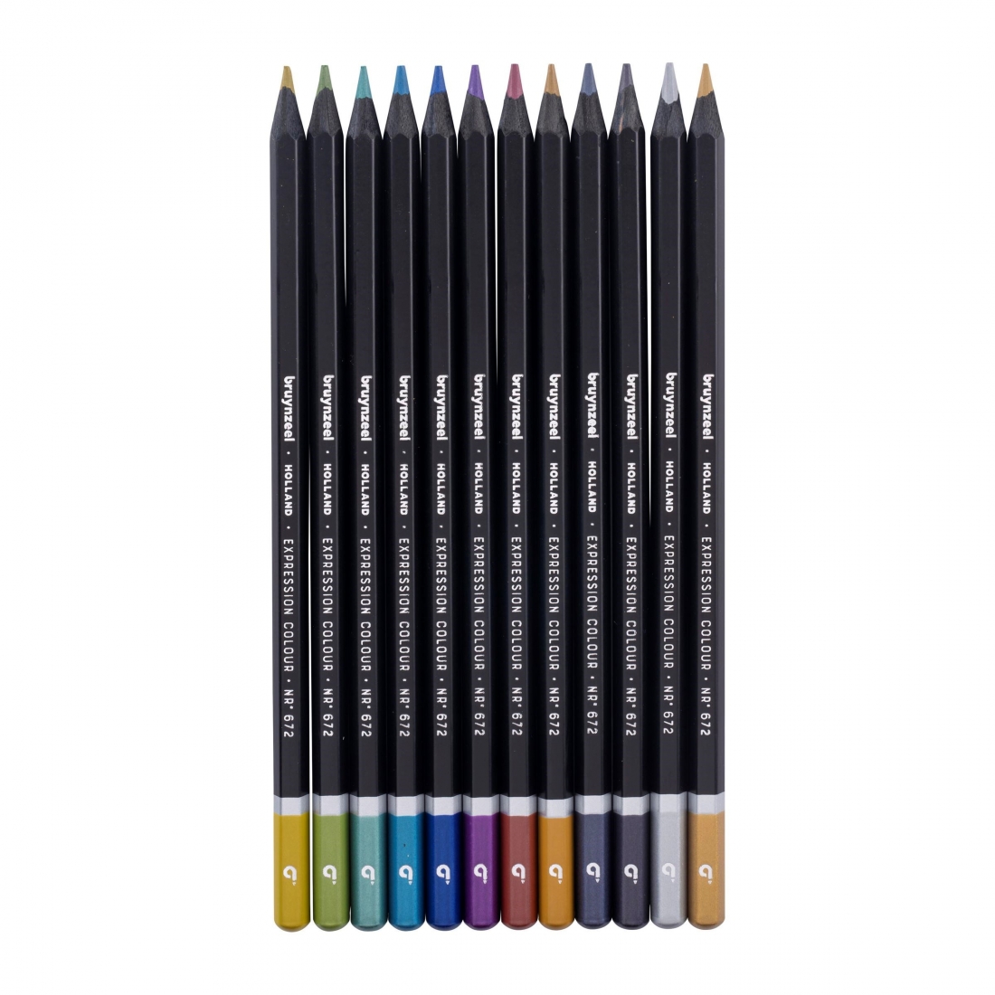12 lápices colores metalizados Bruynzeel