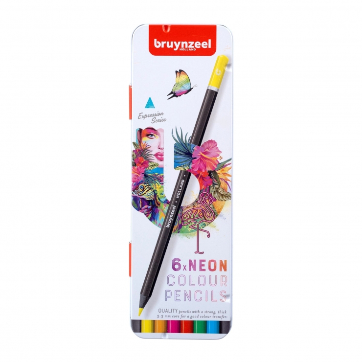 6 lápices colores neón Bruynzeel