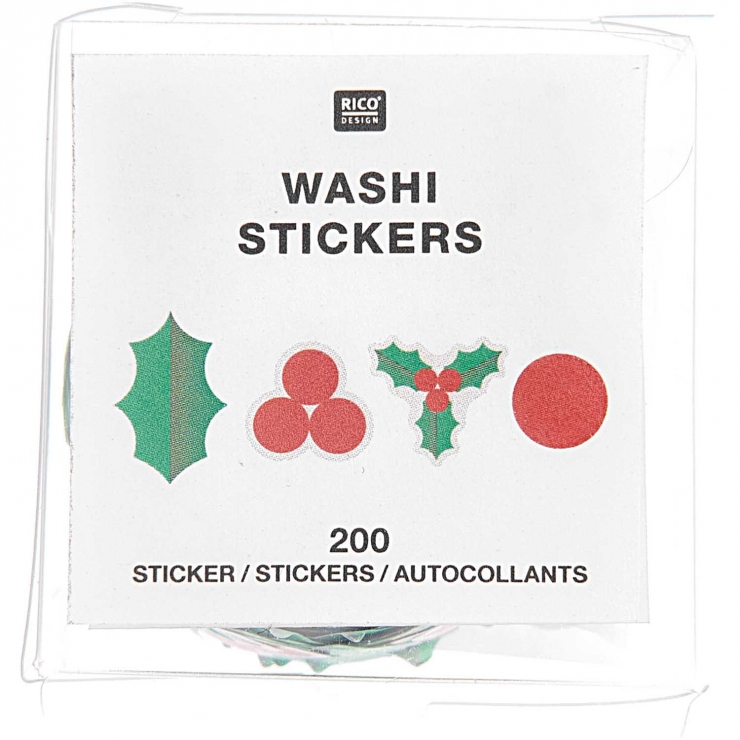 Washi sticker Christmas hojas