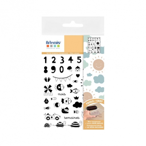 Sello clear números y...