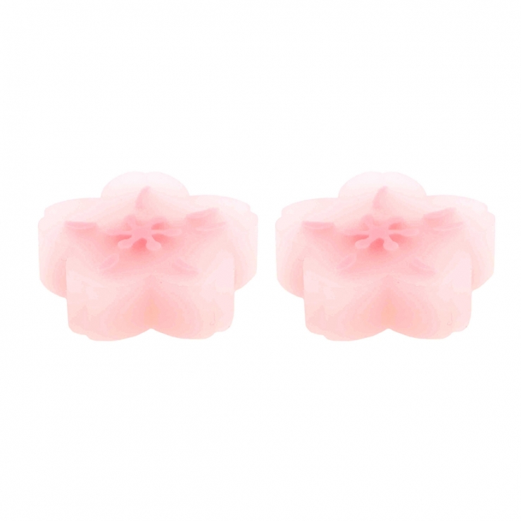 2 gomas Sakura - Transparent pink