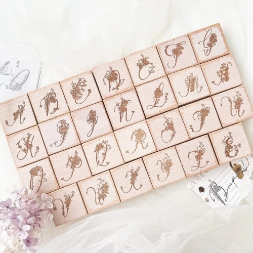 Alfabeto floral (27 sellos...