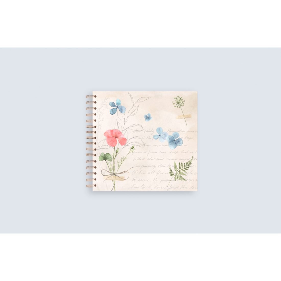 Cuaderno Vintage Garden Flowers 20x20cm