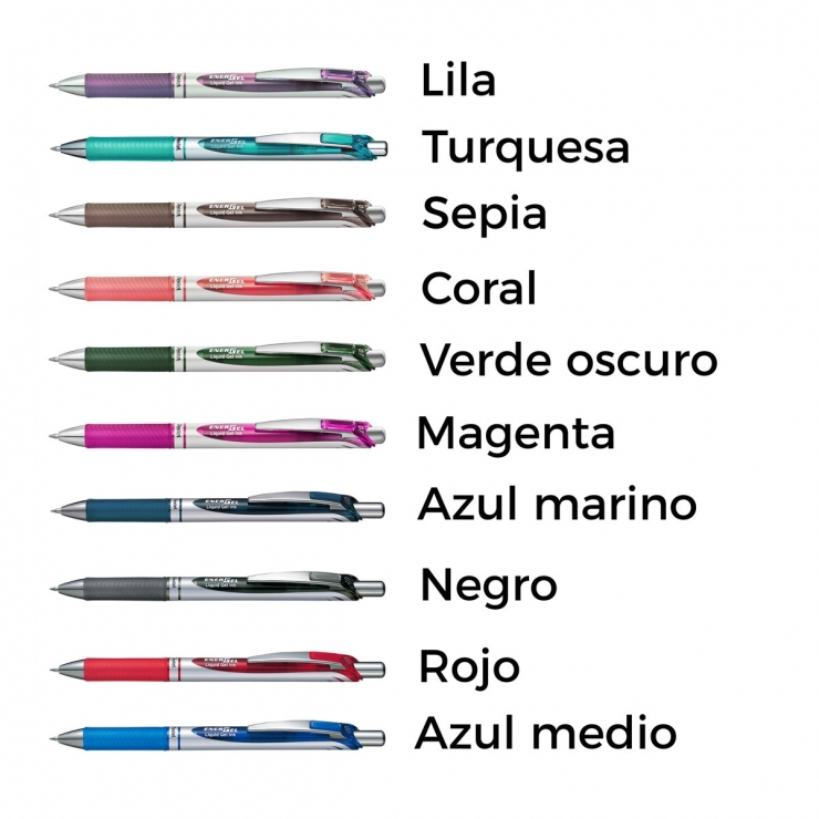 Bolígrafo EnerGel 0.7 mm tinta colores