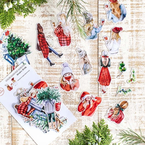 33 Die cuts Winter Girls